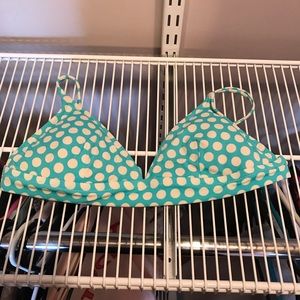 J. CREW BLUE POLKA DOT BIKINI TOP